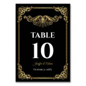 Elegant gold Gothic Wedding Table number Kaart (Achterkant)