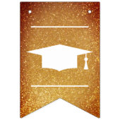 Elegant Gold Graduation Party Bunting Banner Flags (Eerste vlag)