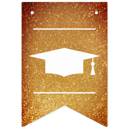 Elegant Gold Graduation Party Bunting Banner Flags (Eerste vlag)