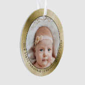 Elegant Gold Grandouders First Kerstfoto Ornament (voorkant)
