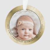 Elegant Gold Grandouders First Kerstfoto Ornament (voorkant)