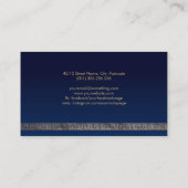 Elegant Gold Greek Meander Key Monogram Visitekaartje (Achterkant)