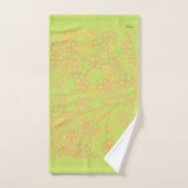 Elegant Gold Green Abstract Floral Pattern Bad Handdoek (Handdoek)