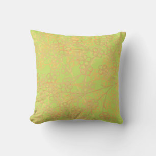 Elegant Gold Green Abstract Floral Pattern Kussen