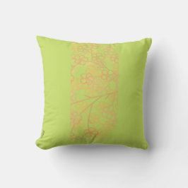 Elegant Gold Green Abstract Floral Pattern Kussen