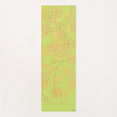 Elegant Gold Green Abstract Floral Pattern Yogamat (Voorkant)