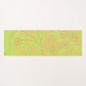 Elegant Gold Green Abstract Floral Pattern Yogamat (Voorkant (horizontaal))