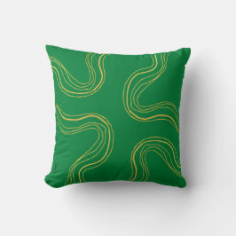 Elegant Gold Green - Abstract patroon Kussen