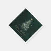 Elegant Gold Green Christmas Tree Holiday Servet (Hoek)