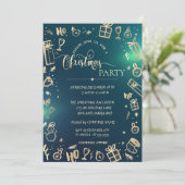 Elegant Gold Green Company kerst Kaart (Staand voorkant)