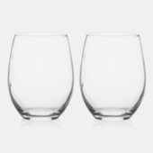 Elegant Gold Green Eucaliptus Wedding  Wijnglas Zonder Voet (Links)