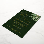 Elegant Gold Green Eucalyptus Vrijgezellenfeest Folie Uitnodiging (Gedraaid)