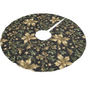 Elegant Gold & Green Foliage Tree Skirt Kerstboom Rok (Gekanteld)