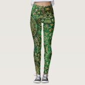 Elegant Gold Green Mandala Floral Leggings (Voorkant)