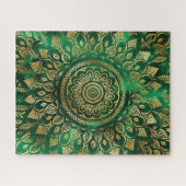 Elegant Gold Green Mandala Floral Legpuzzel (Horizontaal)