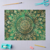 Elegant Gold Green Mandala Floral Tissuepapier (Craft)