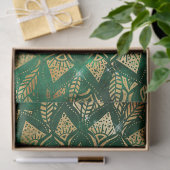 Elegant Gold Green Mandala Floral Tissuepapier (Geschenk)