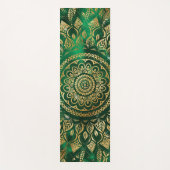 Elegant Gold Green Mandala Floral Yogamat (Voorkant)