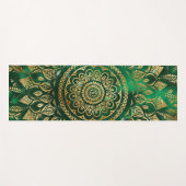 Elegant Gold Green Mandala Floral Yogamat (Voorkant (horizontaal))