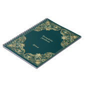 Elegant Gold Green Minimalist - op maat gemaakt Notitieboek (Linkerzijde)