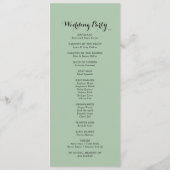 Elegant Gold Greenery Calligraphy Wedding Programm Programmakaart (Achterkant)