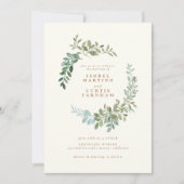 Elegant Gold Greenery Eucalyptus Leaf Wedding (Voorkant)