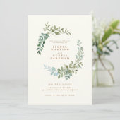 Elegant Gold Greenery Eucalyptus Leaf Wedding (Staand voorkant)