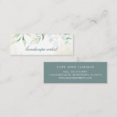 Elegant Gold Greenery Eucalyptus Mini Visitekaartje (Voorkant / Achterkant)