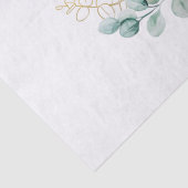 Elegant Gold Greenery Eucalyptus Persoonlijk Tissuepapier (Detail)