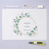 Elegant Gold Greenery Eucalyptus Persoonlijk Tissuepapier (Craft)