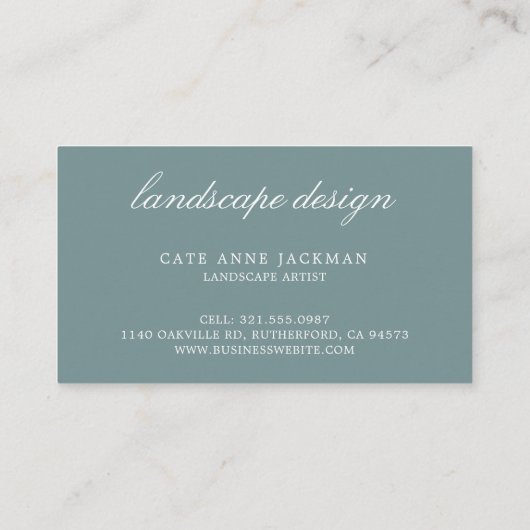 Elegant Gold Greenery Eucalyptus Visitekaartje (Achterkant)