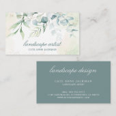 Elegant Gold Greenery Eucalyptus Visitekaartje (Voorkant / Achterkant)