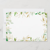 Elegant Gold Greenery Happy New Year Script Kaart (Achterkant)