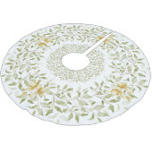 Elegant Gold Greenery Kerstmis Waterverf Modern Kerstboom Rok (Gekanteld)