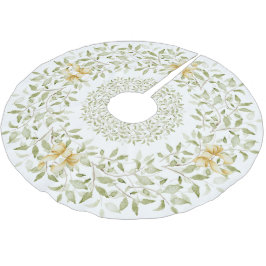 Elegant Gold Greenery Kerstmis Waterverf Modern Kerstboom Rok