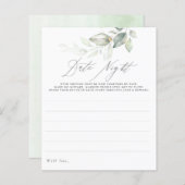 Elegant Gold Greenery laat de idealen van de avond (Voorkant / Achterkant)