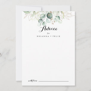 Elegant Gold Greenery Modern Calligraphy Wedding Advieskaart