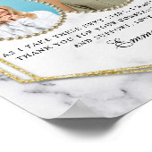Elegant Gold Greenery Ouders van de Bride Gift Poster (Hoek)
