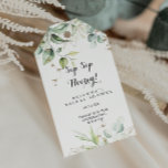 Elegant Gold Greenery Sip Sip Hooray Vrijgezellenf Cadeaulabel<br><div class="desc">Deze elegante goudgroene sip sip horay vrijgezellenfeest cadeautjes labels zijn perfect voor een eenvoudige trouwdouche. Het ontwerp is voorzien van met de hand getrokken gouden en botanische groene eucalyptusbladeren,  die de artistieke schoonheid inspireren.</div>