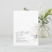 Elegant Gold Greenery slaat de datum aankondiging  (Staand voorkant)