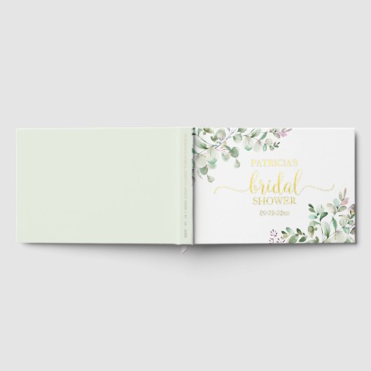 Elegant Gold Greenery Vrijgezellenfeest Gastenboek (Volledig)