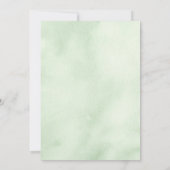 Elegant Gold Greenery Wedding Dress Vrijgezellenfe Kaart (Achterkant)