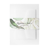 Elegant Gold Greenery Wedding Invitation Uitnodigingen Wikkel (Voorkant Voorbeeld)