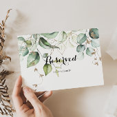 Elegant Gold Greenery Wedding Reserved Sign