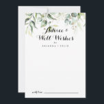 Elegant Gold Greenery Wedding Well Wwish Advieskaart<br><div class="desc">Deze elegante goudbruinbruiloft wenst een goede advieskaart voor een moderne bruiloft. Het ontwerp is voorzien van met de hand getrokken gouden en botanische groene eucalyptusbladeren, die de artistieke schoonheid inspireren. Deze kaarten zijn perfect voor een bruiloft, vrijgezellenfeest, baby shower, graduatiedag en nog veel meer. Pas de kaarten aan met de...</div>