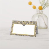 Elegant Gold Grey Art Deco Wedding Event Plaatskaartje (Voorkant)