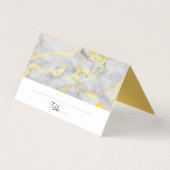 Elegant Gold Grey Marble Table Place Card Kaart (Achterkant)