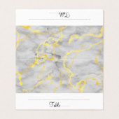 Elegant Gold Grey Marble Table Place Card Kaart (Buitenkant ongevouwen)