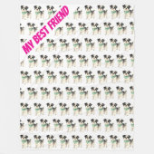 Elegant Gold Grooming Dog Personalized Collection Fleece Deken (Voorkant)