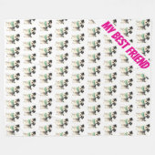 Elegant Gold Grooming Dog Personalized Collection Fleece Deken (Voorkant (Horizontaal))